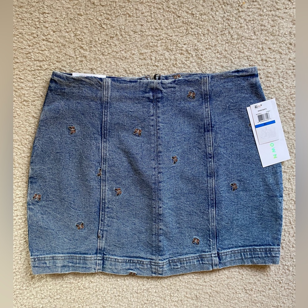 NWT Juniors’ Tinseltown Seamed Denim Mini Skirt (Size: XL)